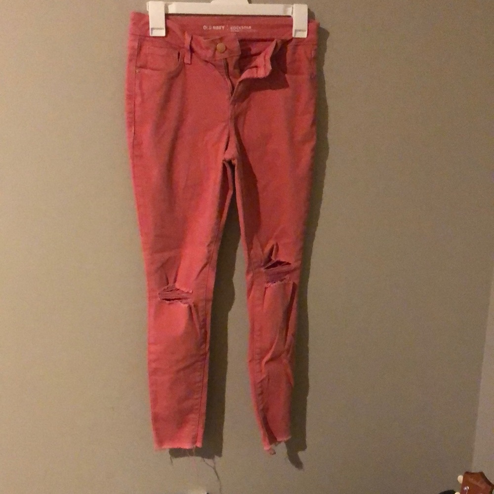Coral jeans